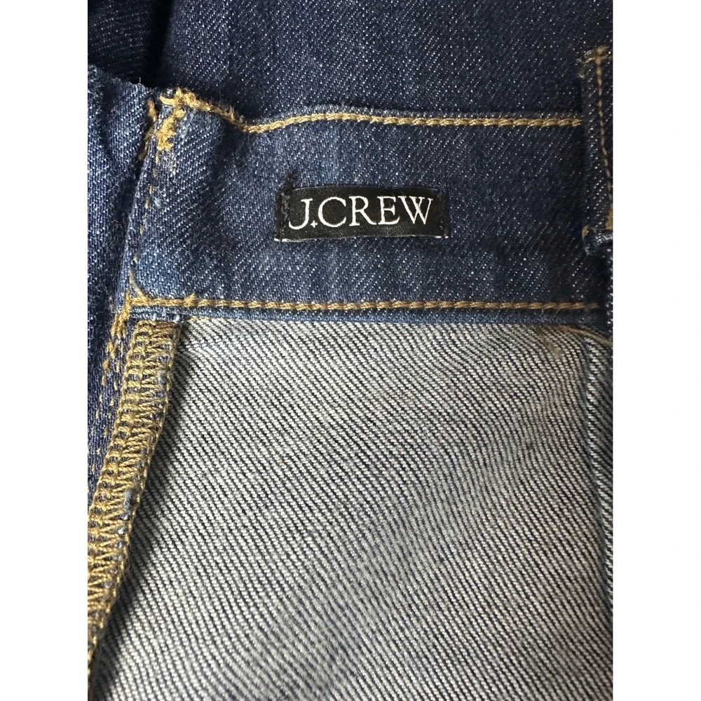 J.Crew Womens Sailor Button Denim Trouser 6 TALL Nautical Wide Leg Indigo Jeans - Picture 3 of 11